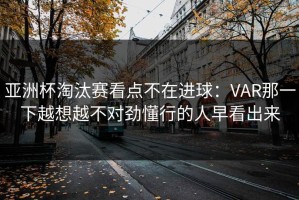 亚洲杯淘汰赛看点不在进球：VAR那一下越想越不对劲懂行的人早看出来