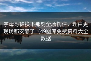 字母哥被换下那刻全场愣住，理由更现场都安静了（49图库免费资料大全数据