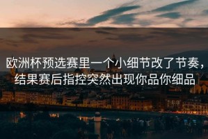 欧洲杯预选赛里一个小细节改了节奏，结果赛后指控突然出现你品你细品
