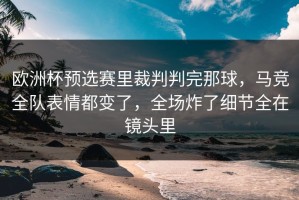 欧洲杯预选赛里裁判判完那球，马竞全队表情都变了，全场炸了细节全在镜头里