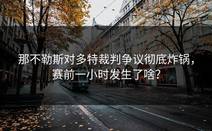 那不勒斯对多特裁判争议彻底炸锅,赛前一小时发生了啥? 那不勒斯对多特裁判争议彻底炸锅,赛前一小时发生了啥?