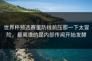 世界杯预选赛里防线前压那一下太冒险，最离谱的是内部传闻开始发酵