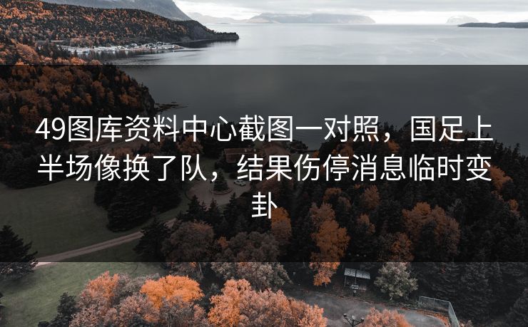 49图库资料中心截图一对照，国足上半场像换了队，结果伤停消息临时变卦
